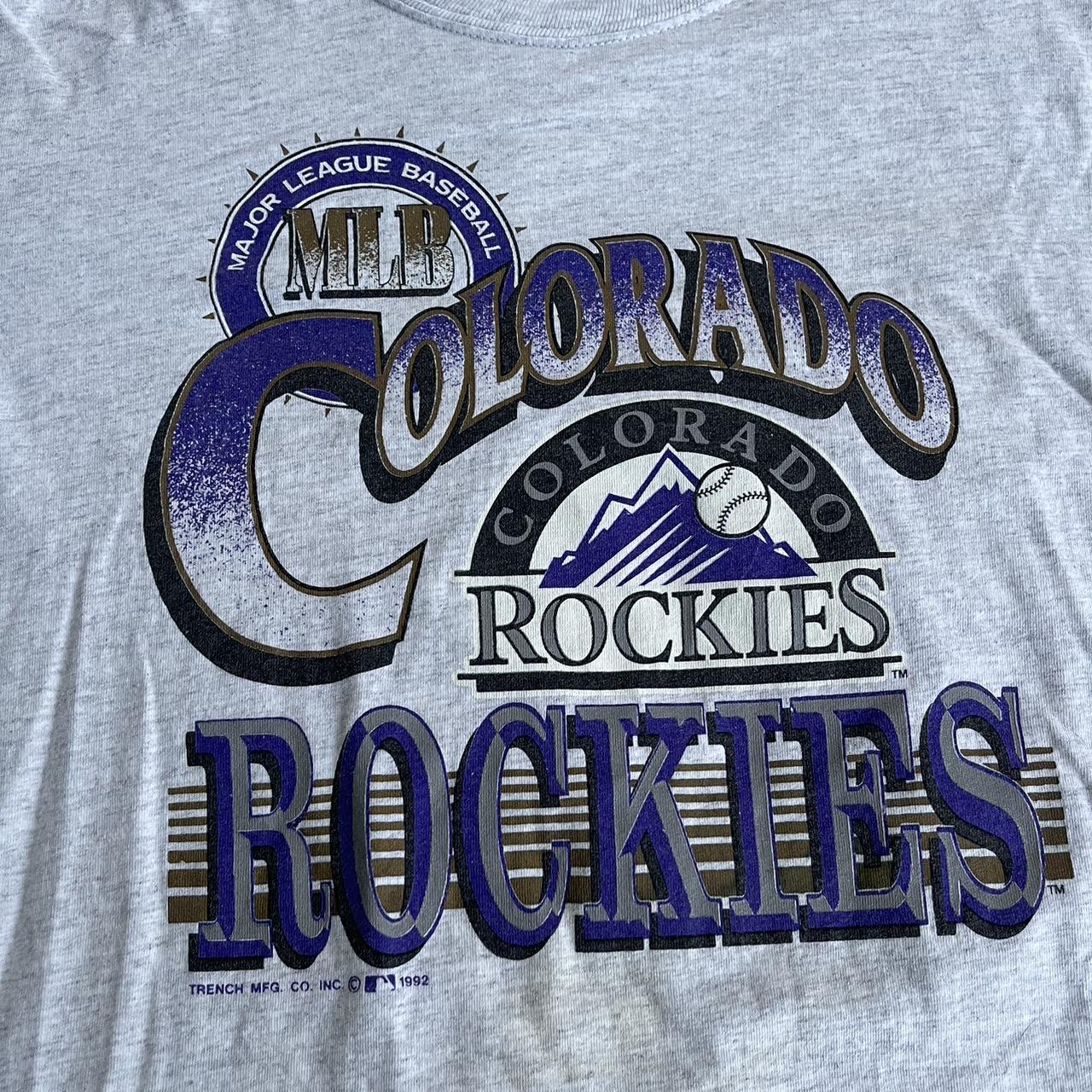 Vintage 90s Colorado Rockies Baseball Single Stitch - Depop