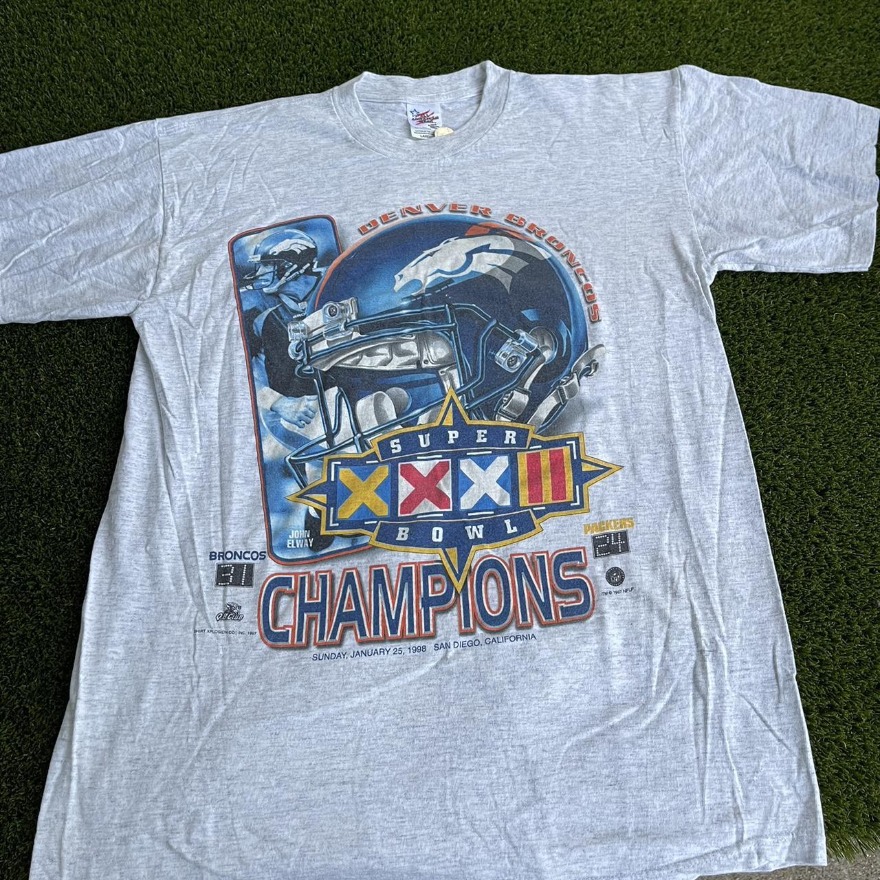 NFL Denver Broncos 1997 Super Bowl XXXII T Shirt Mens Large