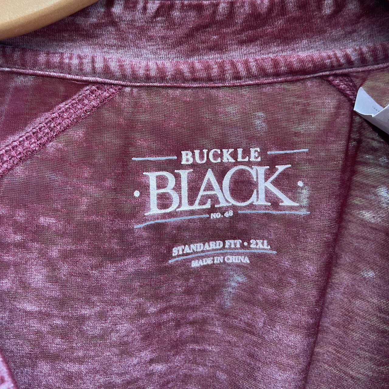 Buckle Black Men's Burgundy and Red T-shirt (3)