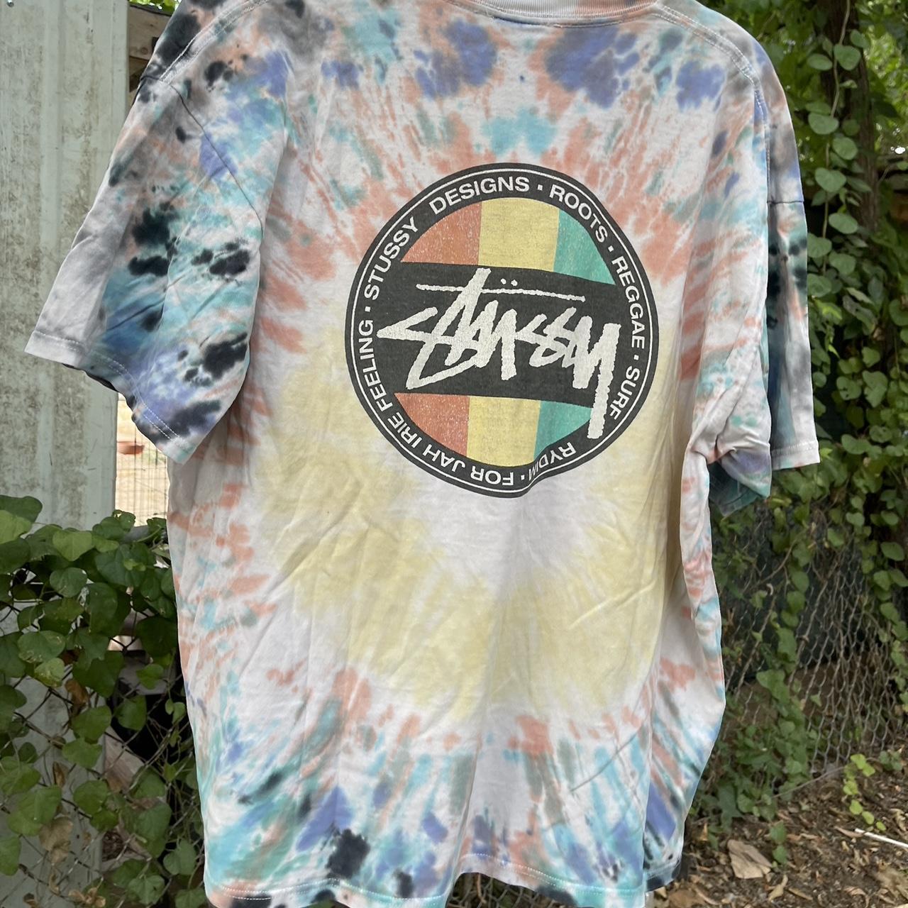 stussy tie dye t shirt size Xl Shirt is in good... - Depop