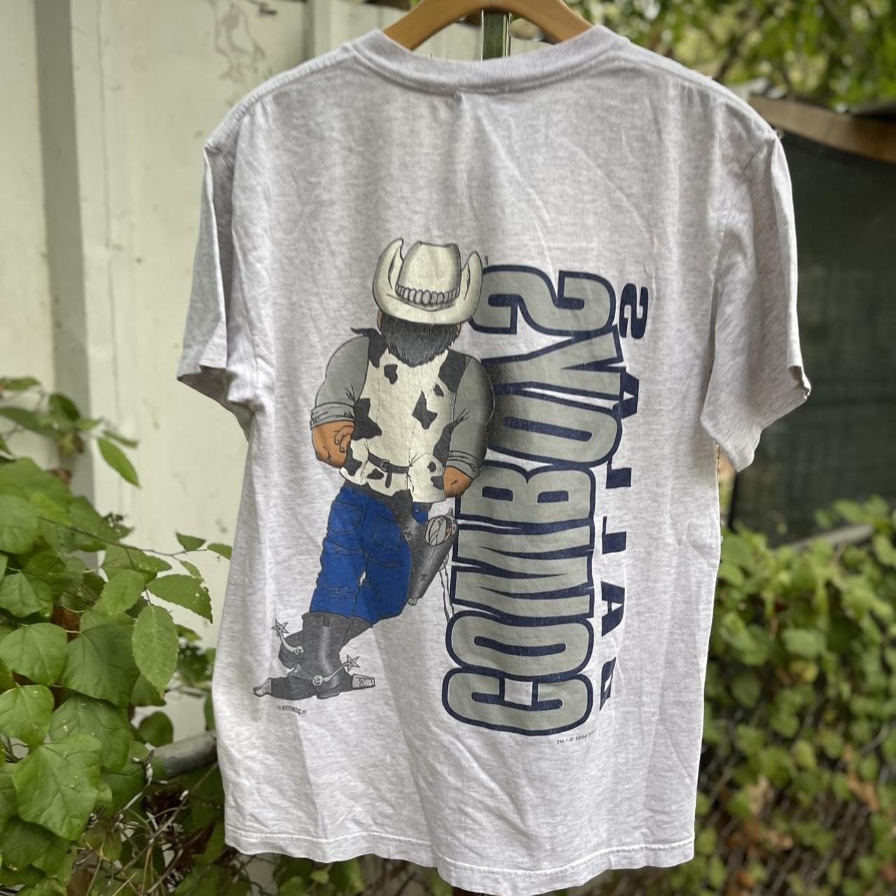 Vintage 1994 NFL Cowboys Nutmeg T-Shirt Size Large... - Depop