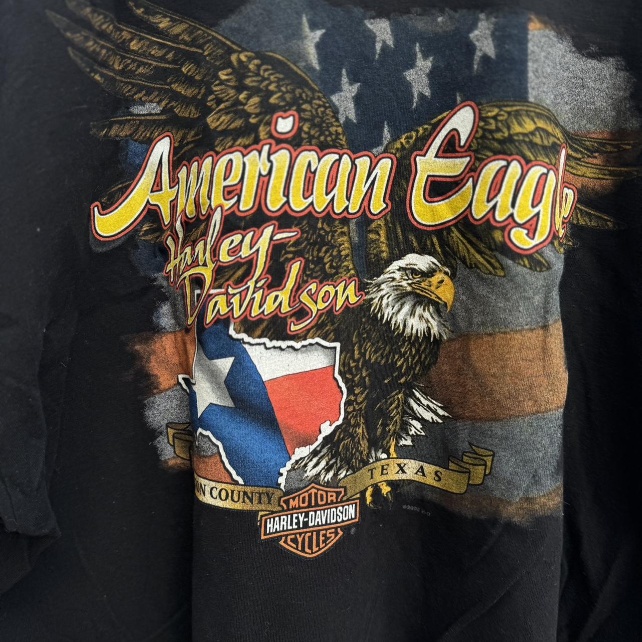 Harley Davidson American Eagle T-Shirt Size... - Depop