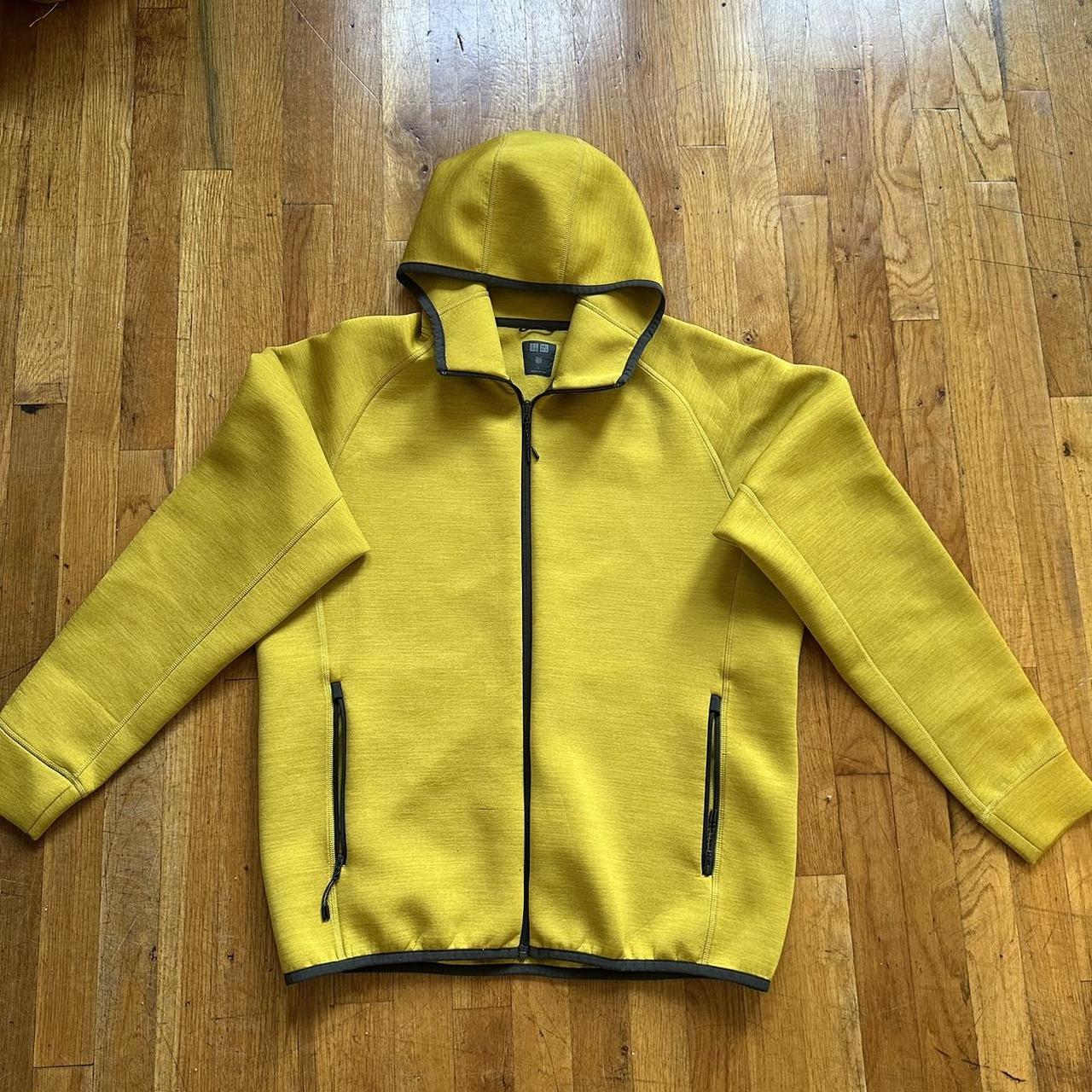 Red UNIQLO tech fleece zip up hoodie. | Depop