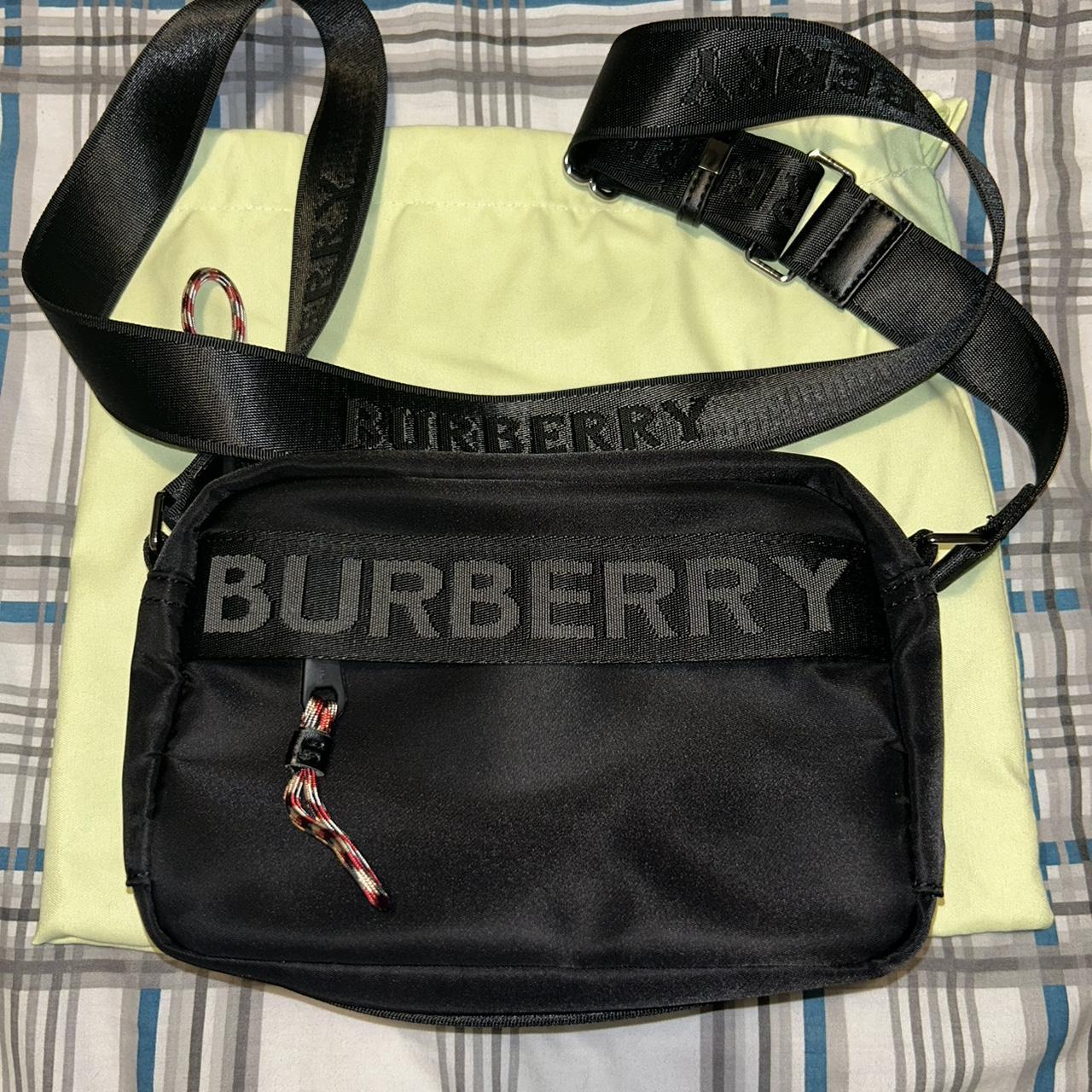 Black Burberry shoulder bag. Worn a couple of times,... - Depop