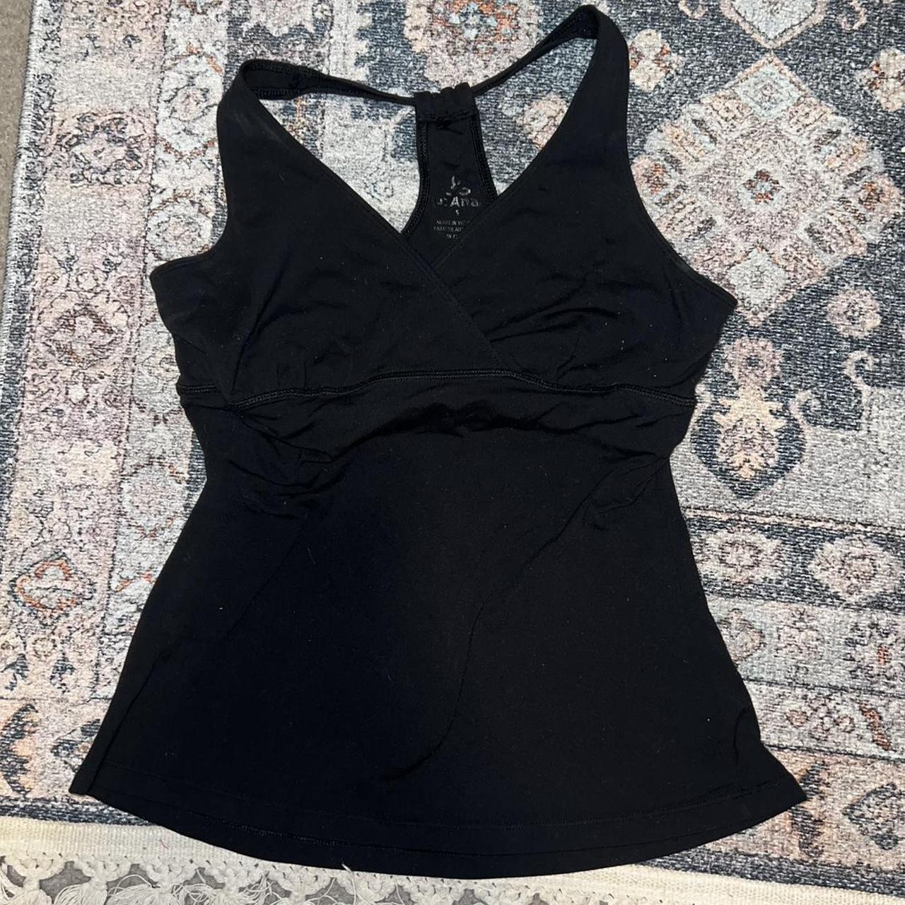 PrAna v neck black tank top #activewear #prana - Depop