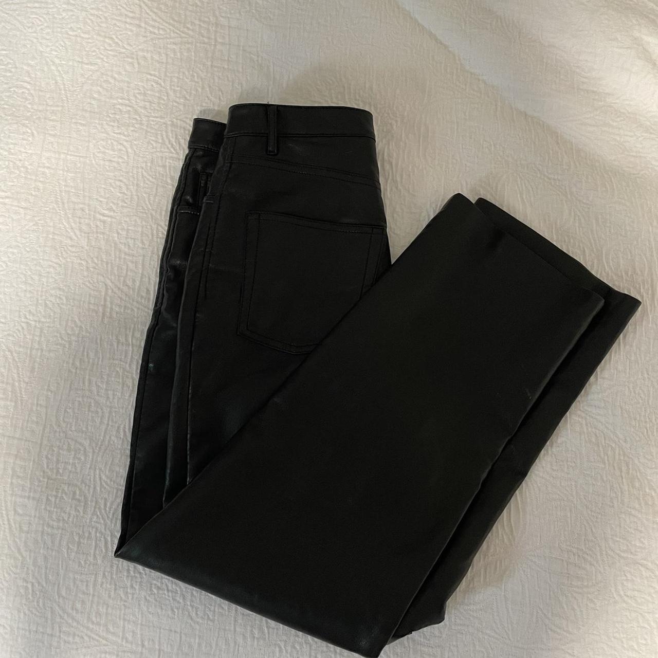 ARITZIA Melina leather pants in black size 8 worn... - Depop