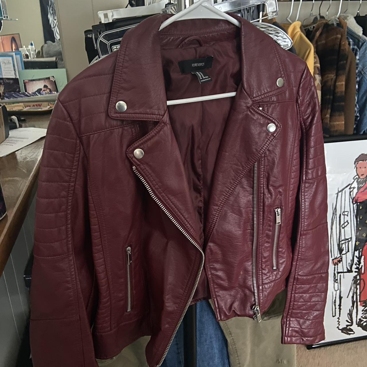 forever 21 maroon jacket