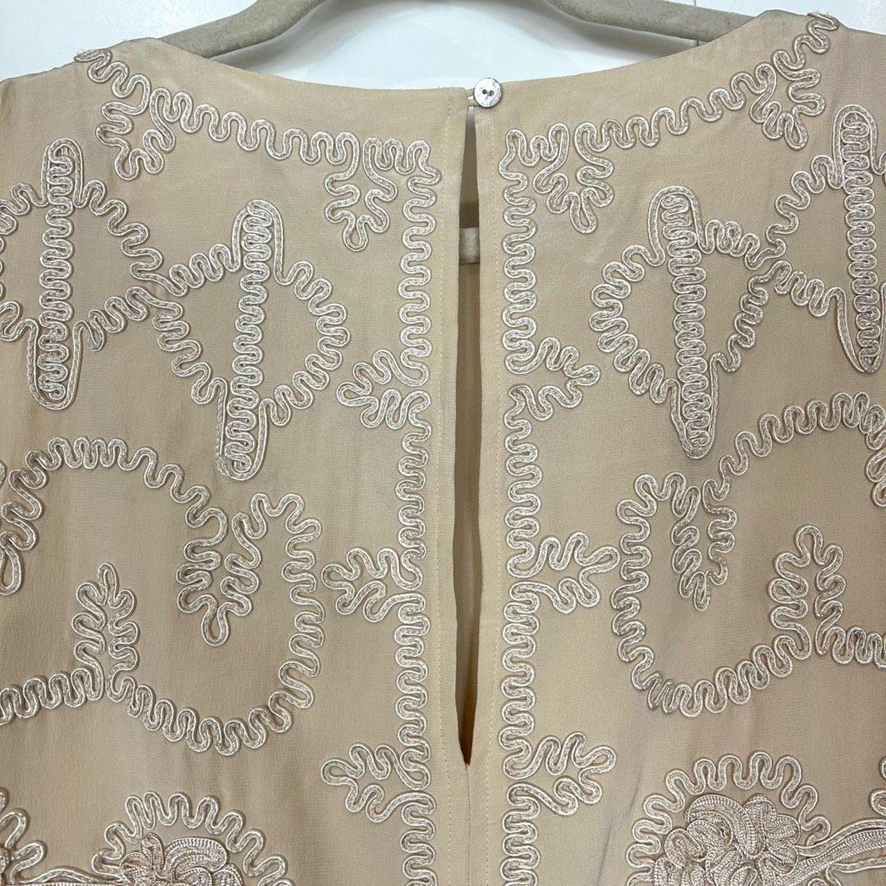 BCBGMAXAZRIA Women s Runway Silk Braided Embellished Depop