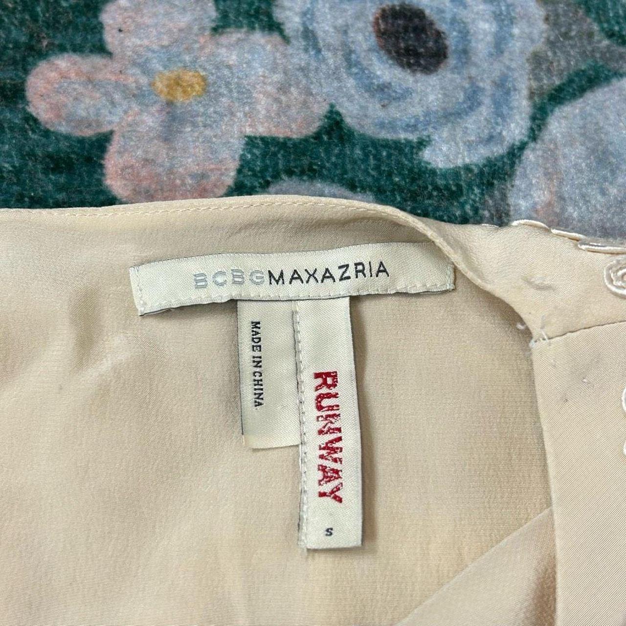 BCBGMAXAZRIA Women s Runway Silk Braided Embellished Depop