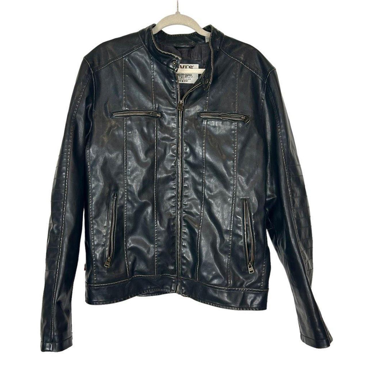 Levi's faux outlet leather jacket mens