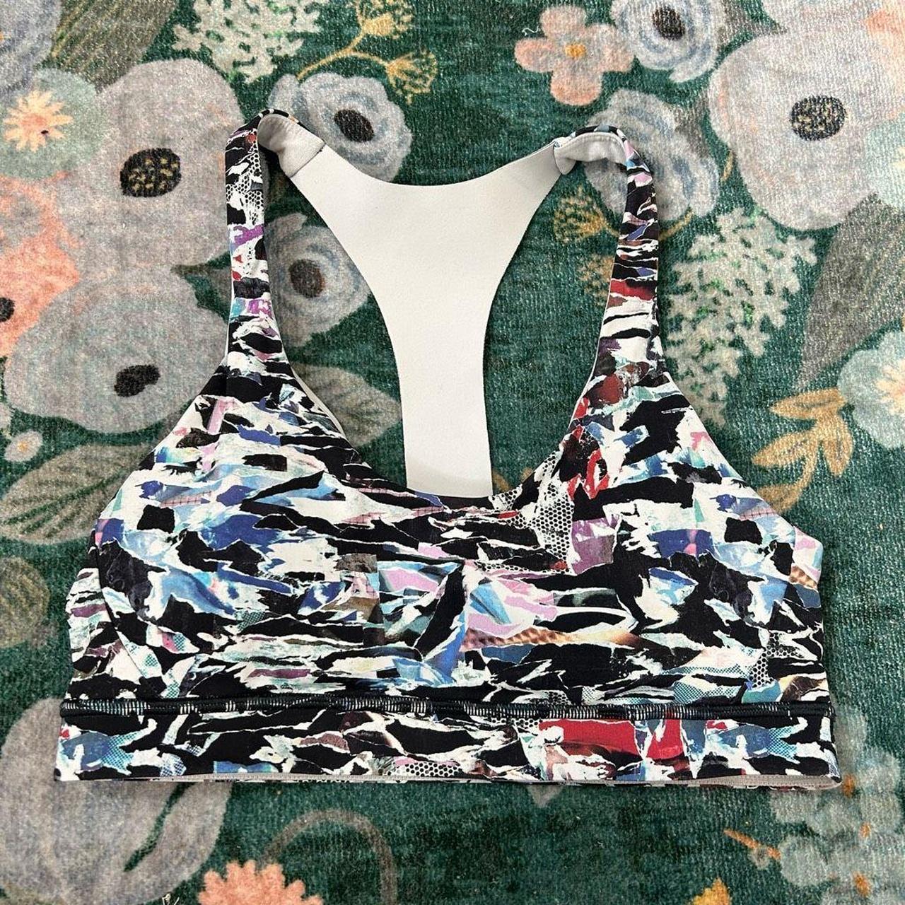 Lululemon Break Free Bra Size 6 Culture Clash Starlight Black Racerback 