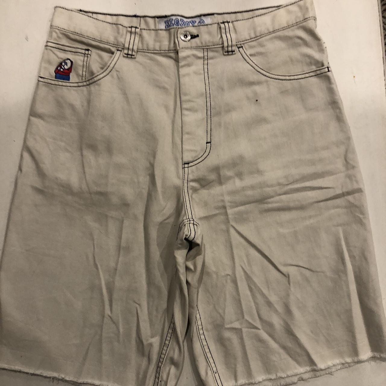 White Polar big boy shorts Size: medium Used to be... - Depop