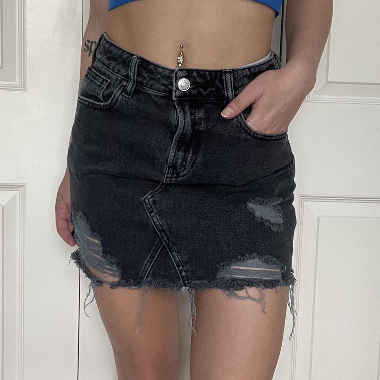 Black PacSun Denim Ripped Mini Skirt Enjoy 30 off. Depop