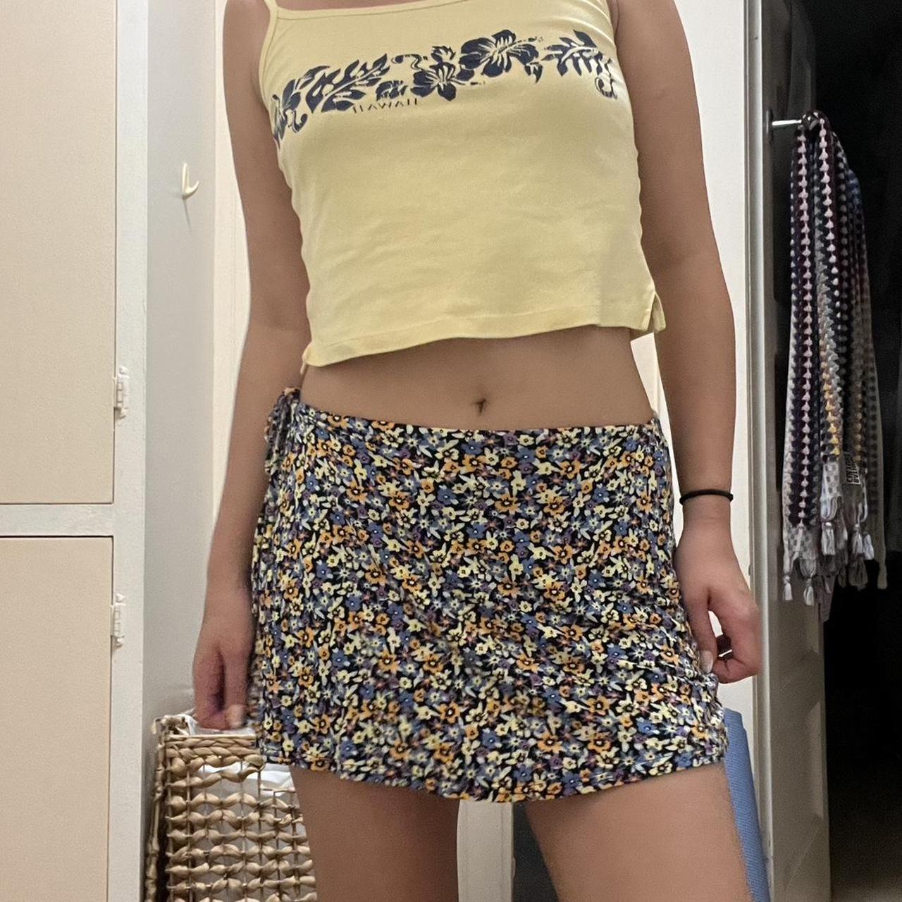 Pacsun multicolor floral skort - Depop