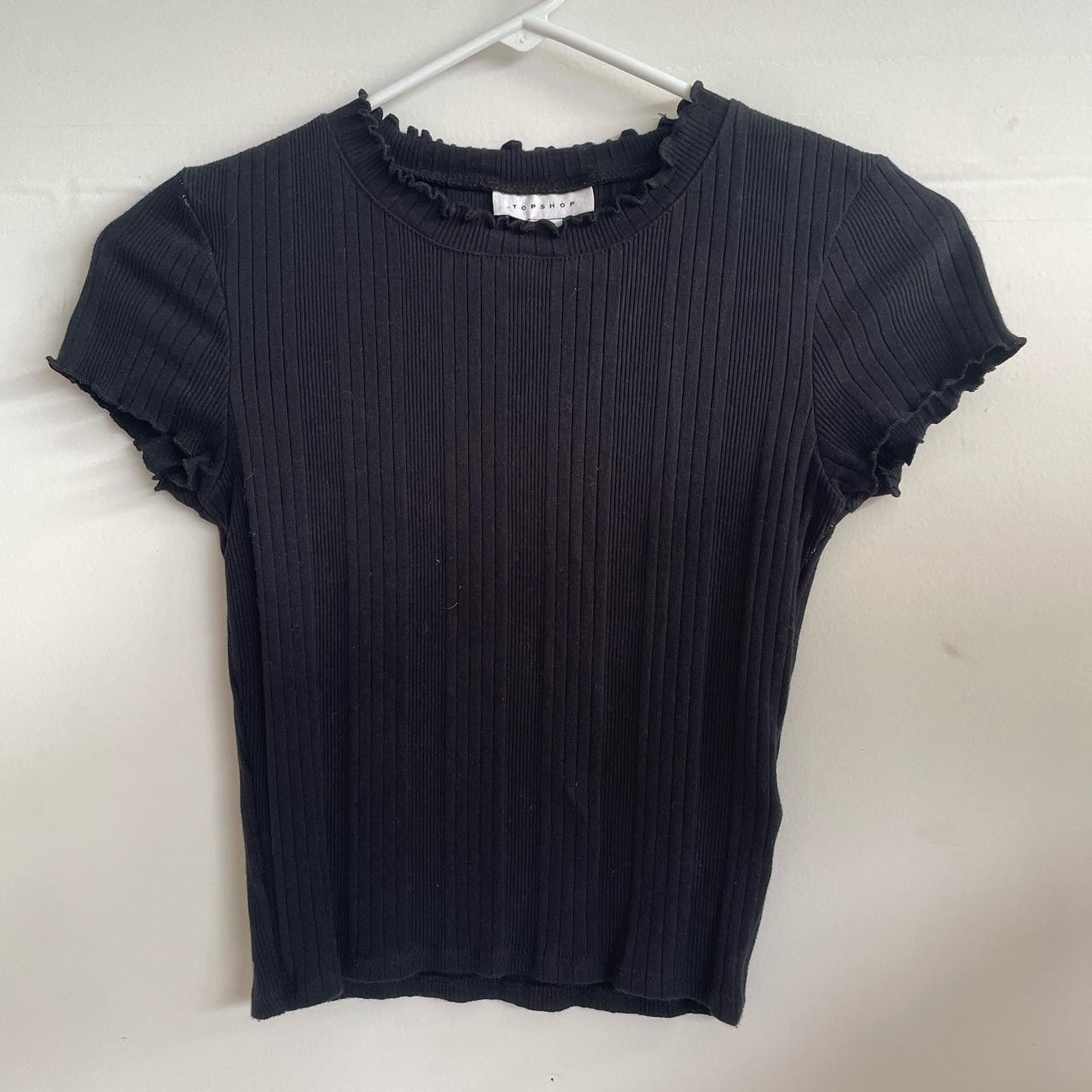 Black top from TopShop Size: S Material: 94% cotton,... - Depop