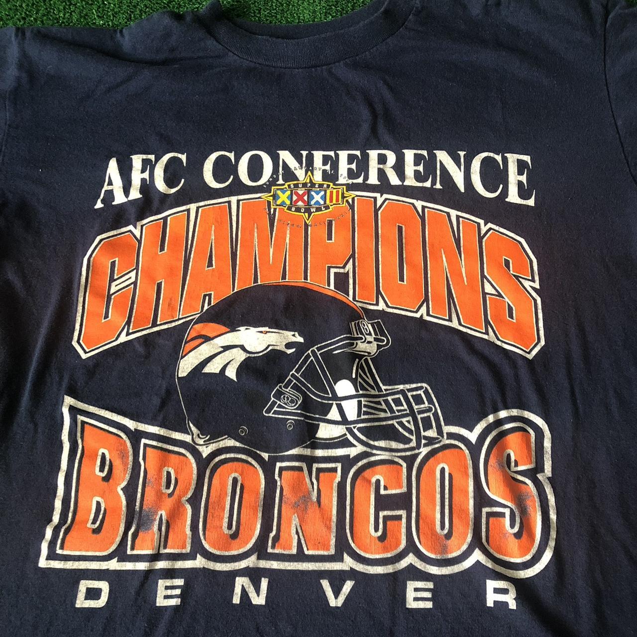 Vintage 1998 Denver Broncos AFC Champions Super Bowl T-shirt 