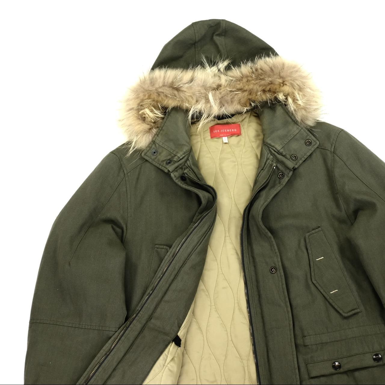 Iceberg Men's Khaki Coat Depop