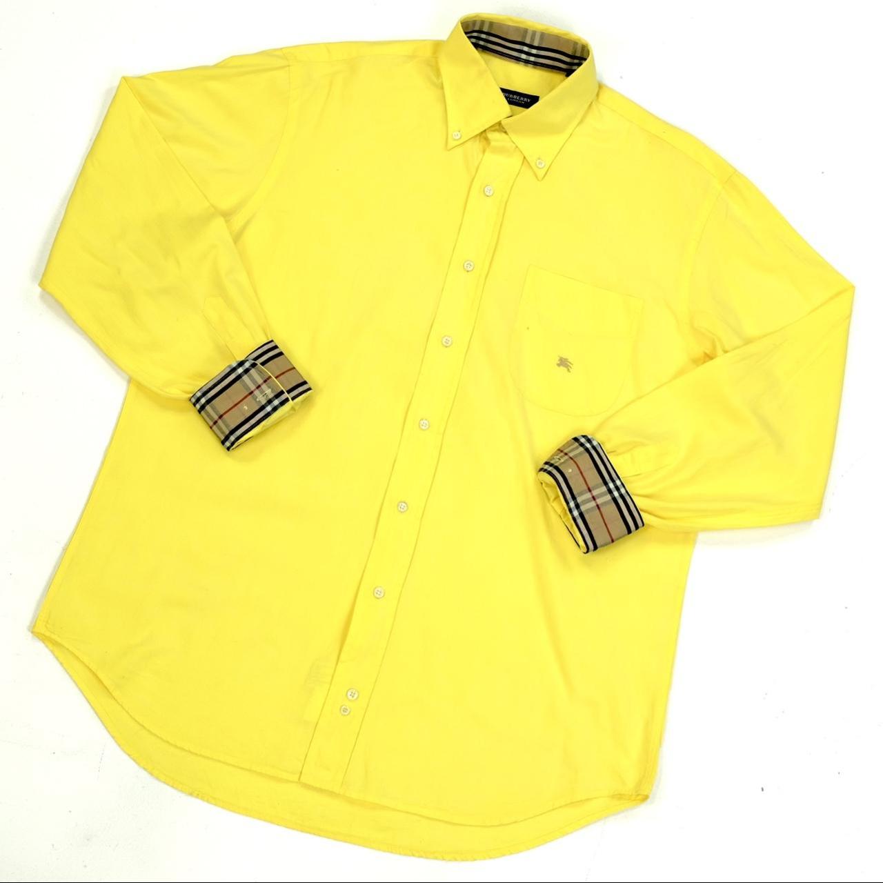Burberry Men's Yellow Shirt | Depop
