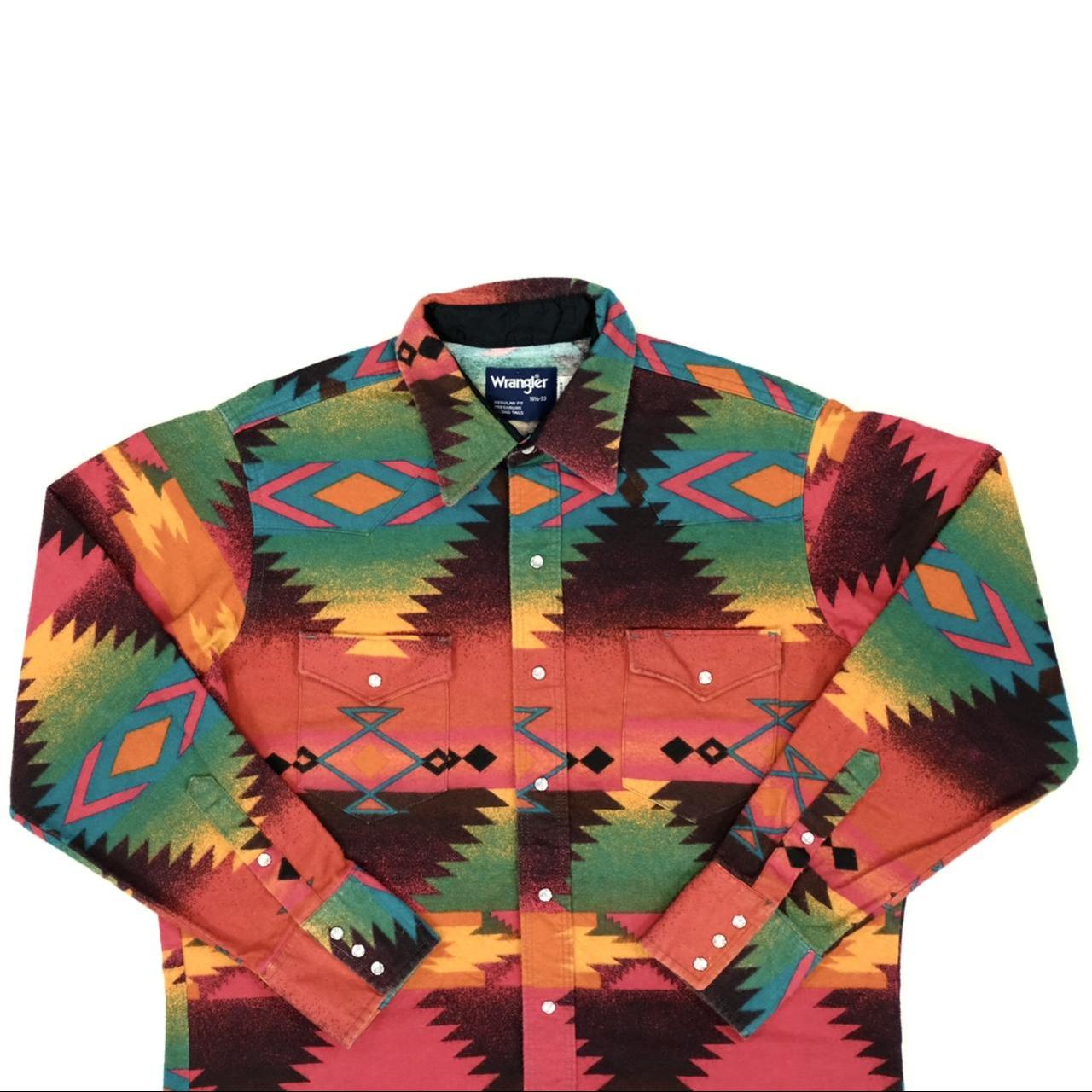 Vintage Wrangler aztec shirt Original 80s Wrangler... Depop