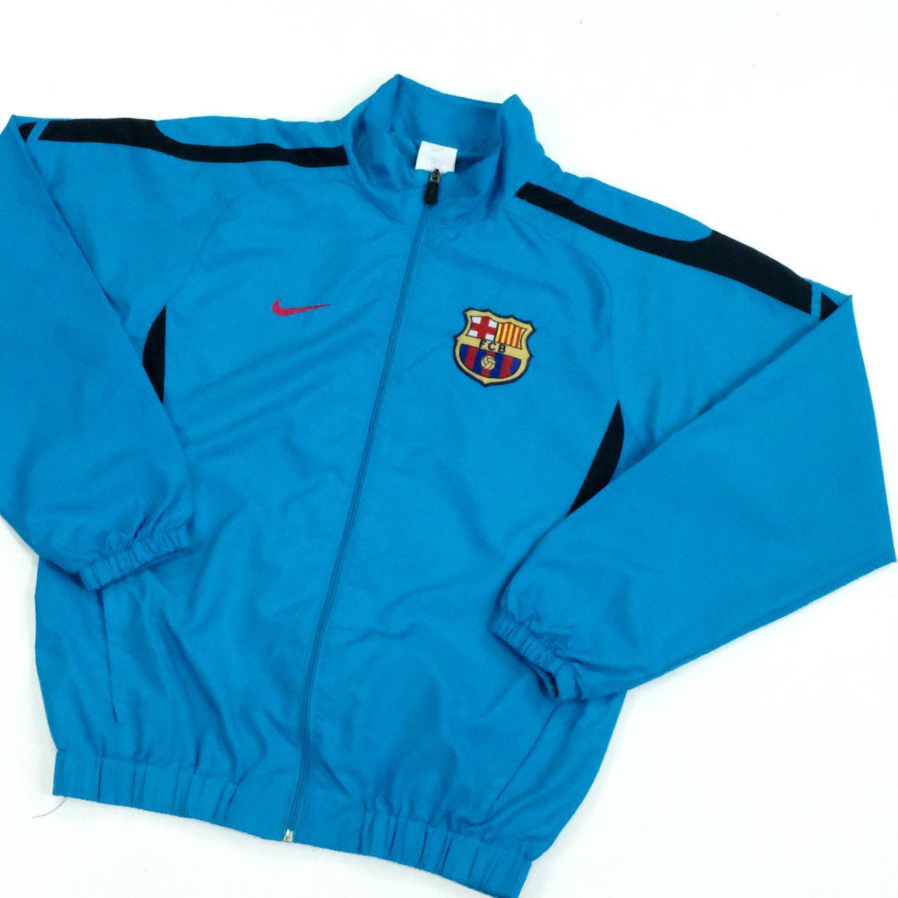 Vintage Nike Barcelona FC jacket. Lightweight sports... - Depop