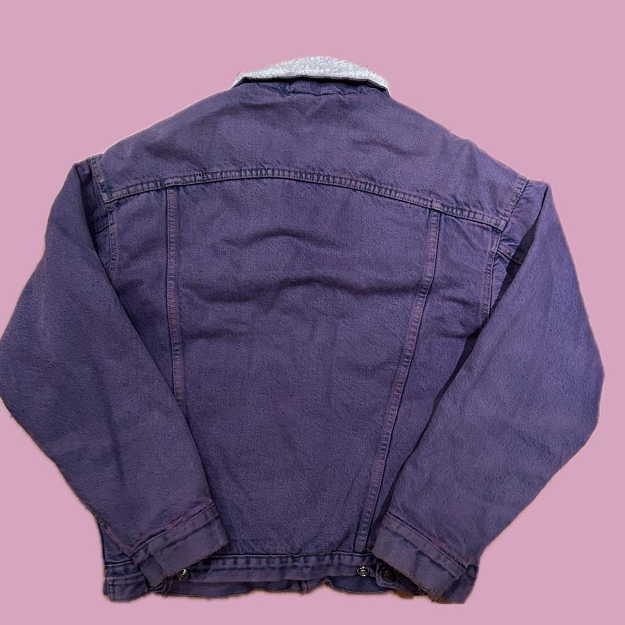 Levis Sherpa Trucker Jacket Purple Depop 6164