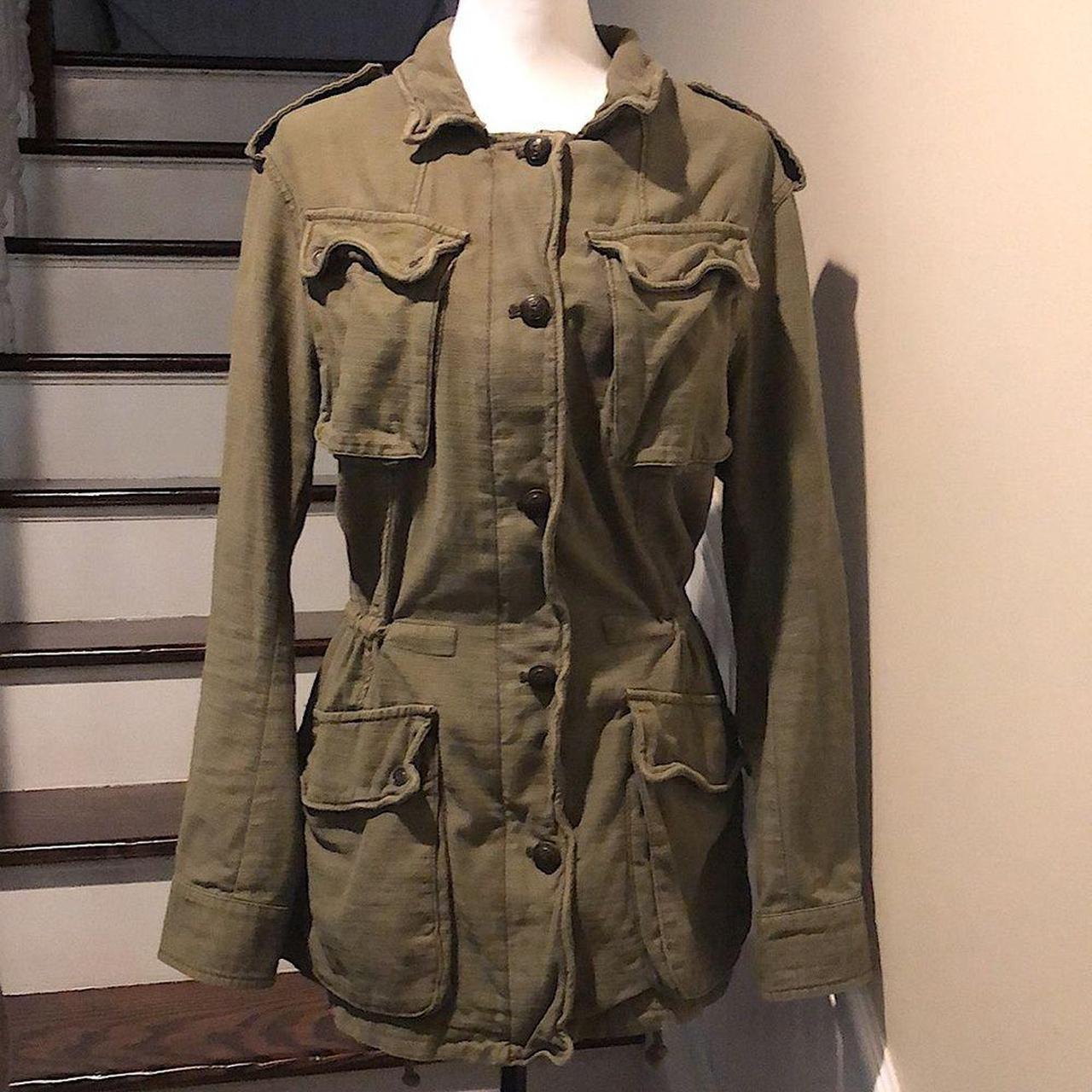 Free people green clearance coat