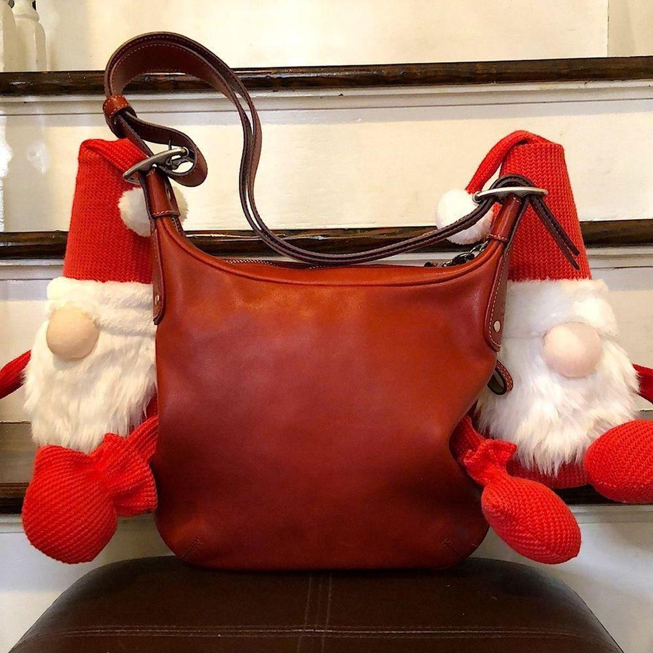COACH Red Leather Bucket Bag
