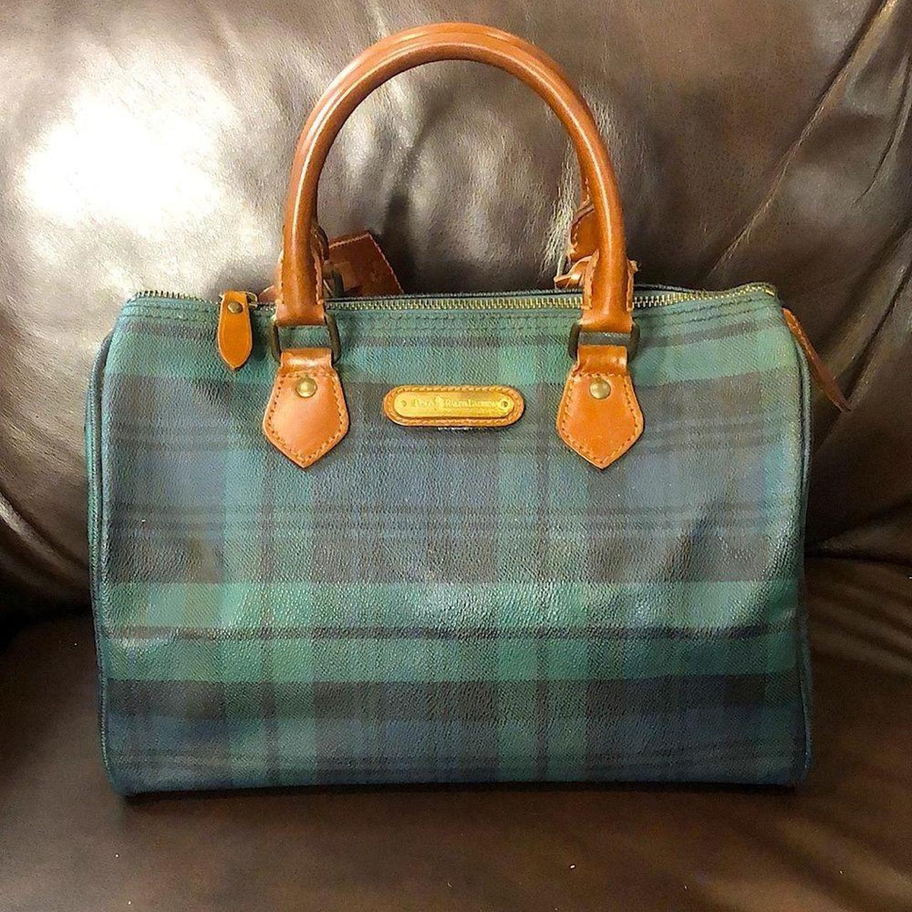 RALPH LAUREN Black Watch Plaid Speedy Boston Travel... - Depop