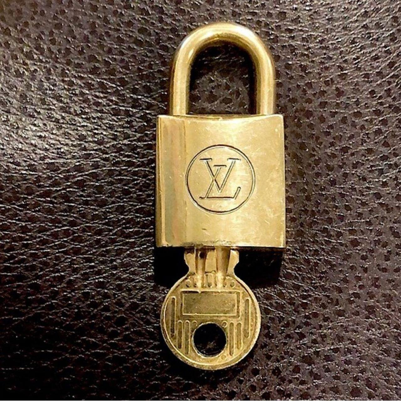 Authentic Louis Vuitton brass pad lock and key set. - Depop