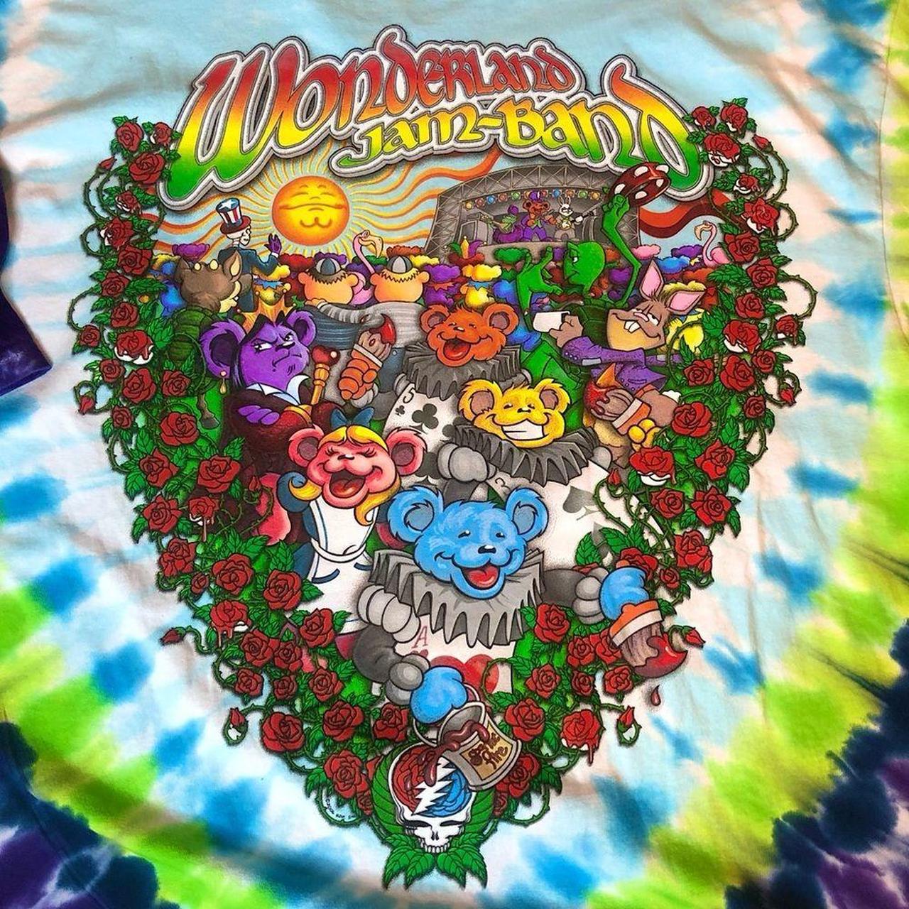 Grateful Dead Alice In Wonderland Tie Dye Short | Depop