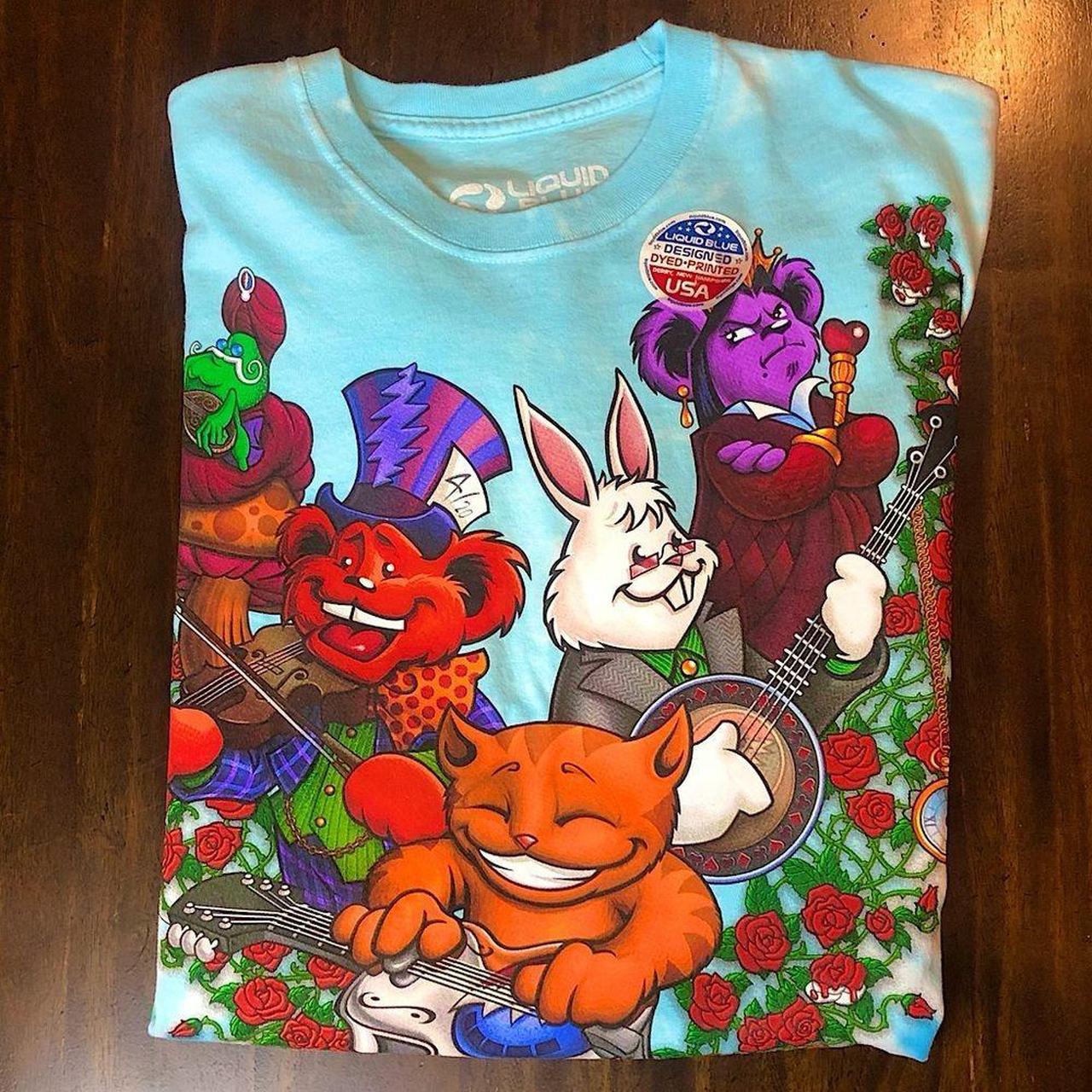 Grateful Dead Alice In Wonderland Tie Dye Short | Depop