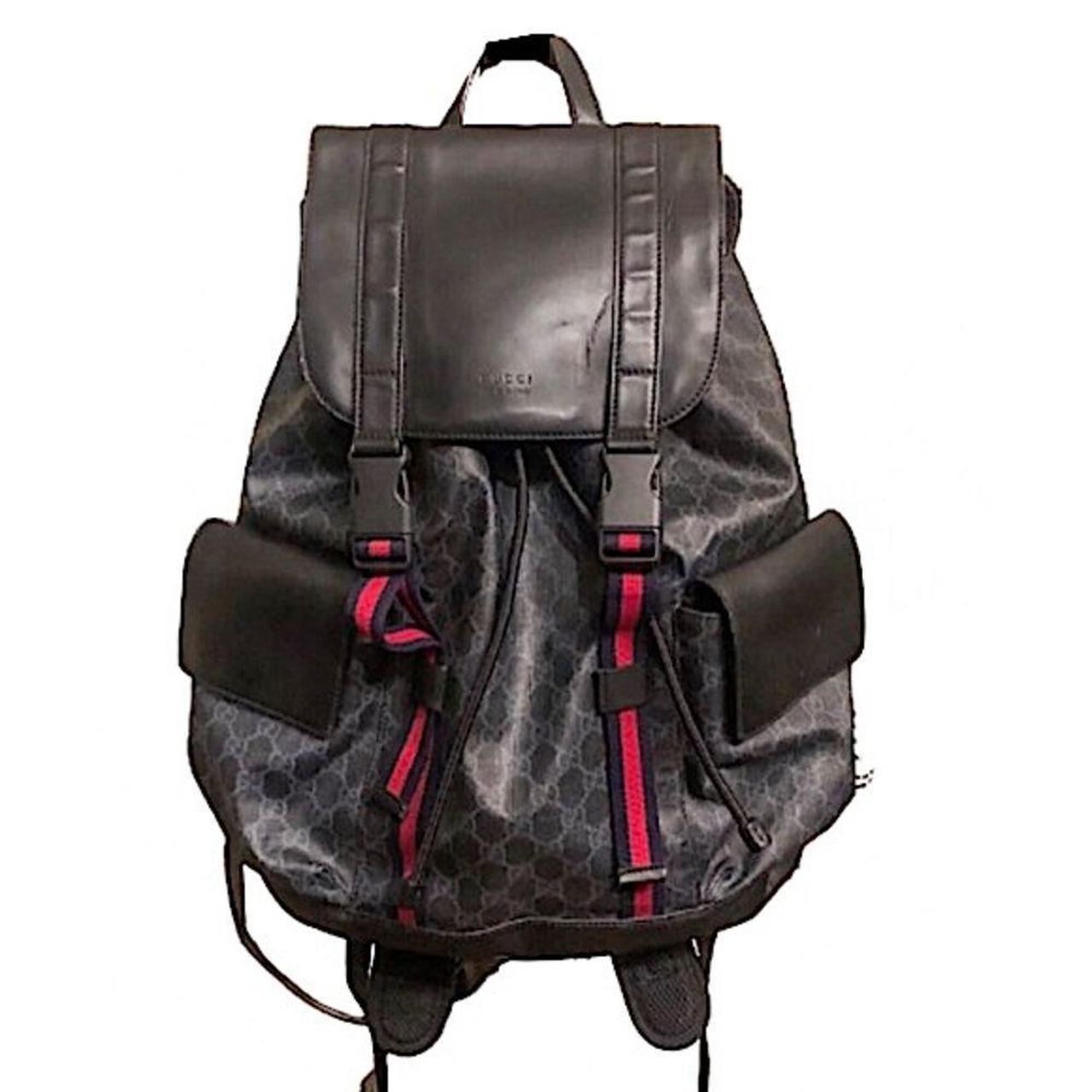 GUCCI GG SUPREME Backpack Gently PreOwned Black