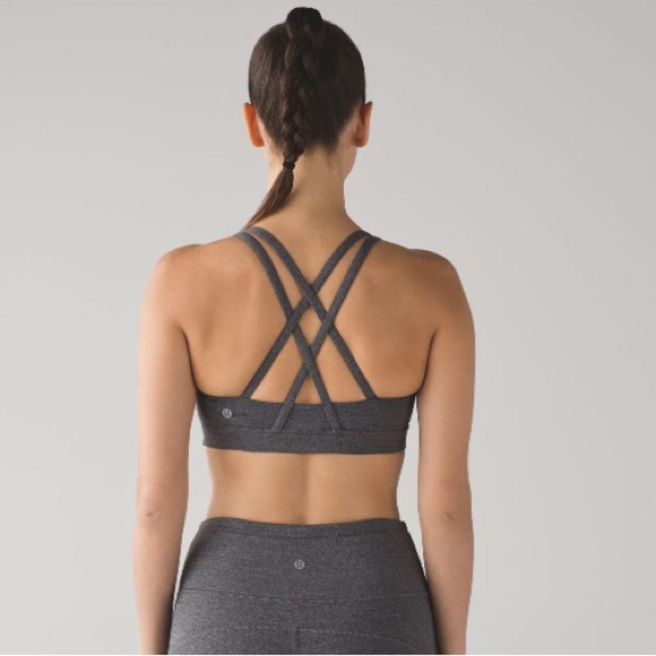 Lululemon Black Strappy Back Energy Bra Size 6 •All - Depop