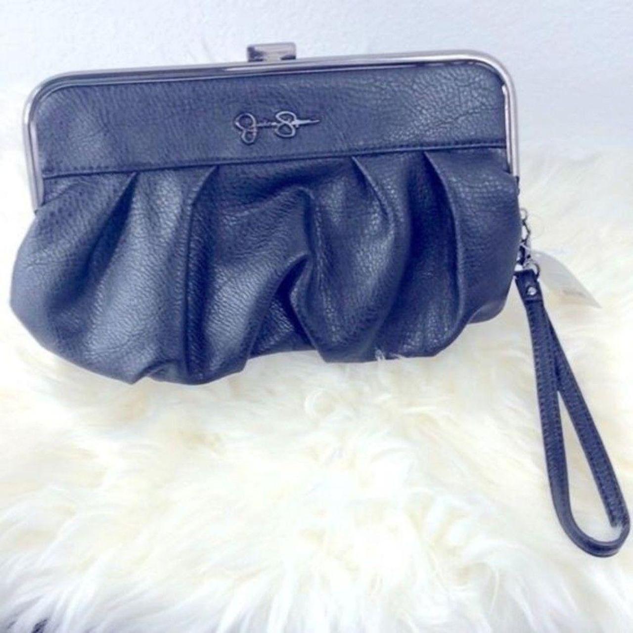 Jessica Simpson clutch in black measuring 10x6 Depop