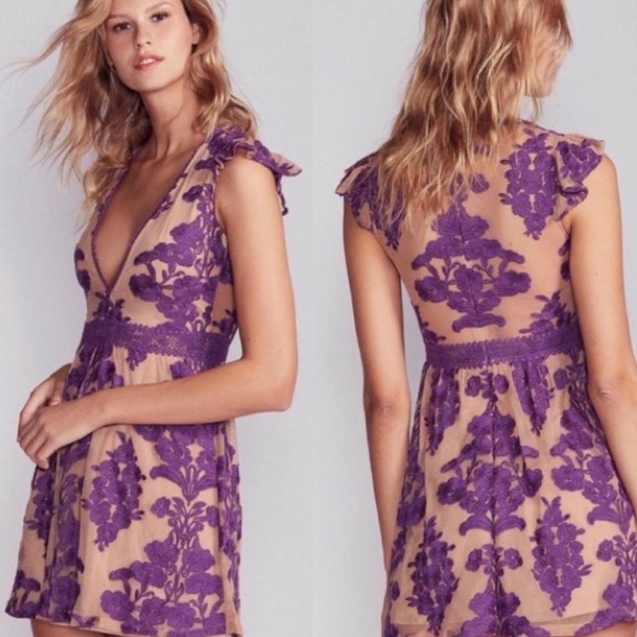 FOR LOVE AND LEMONS TEMECULA LACE DRESS Purple Depop