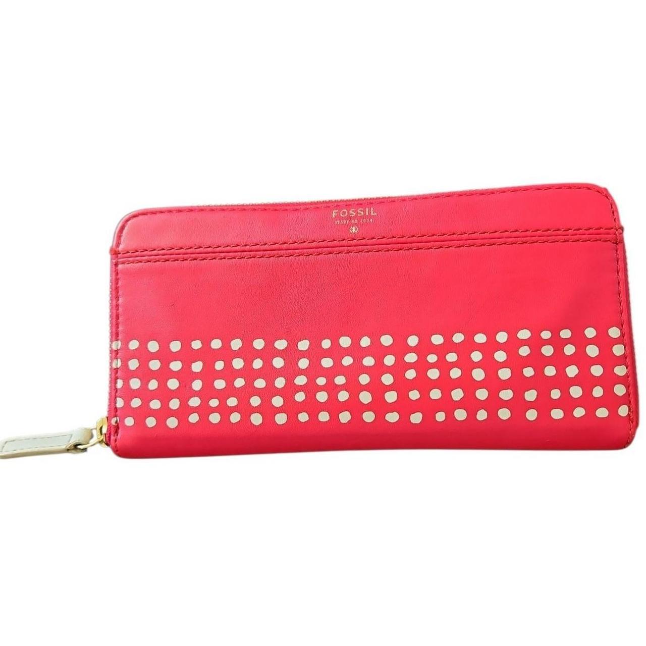 Fossil Women's Wallet - White/Red – Fossil Red Po… - image 1
