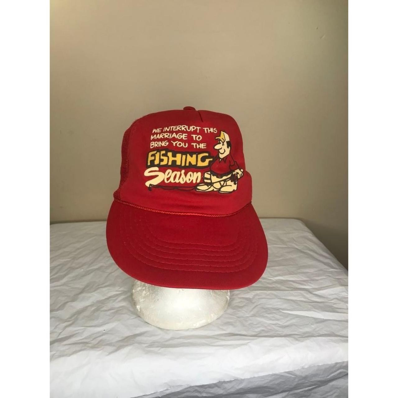 Vintage fishing trucker mesh snapback hat cap In - Depop