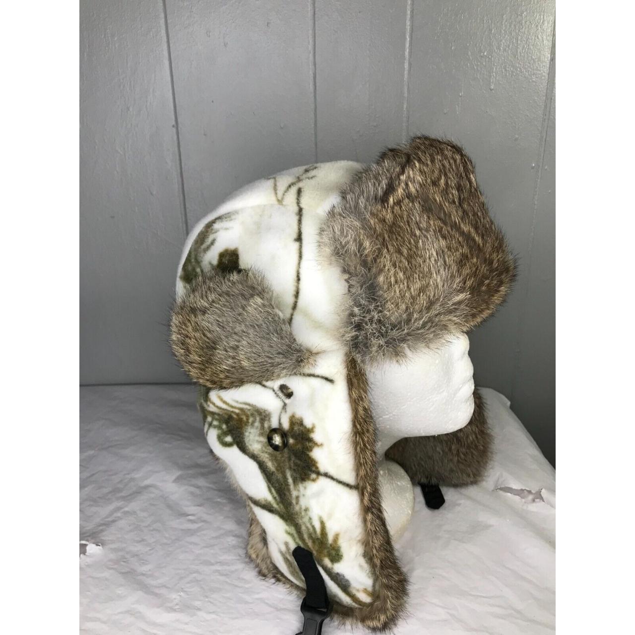 Mad Bomber Hat Mens Large Rabbit Fur Lined Realtree... - Depop