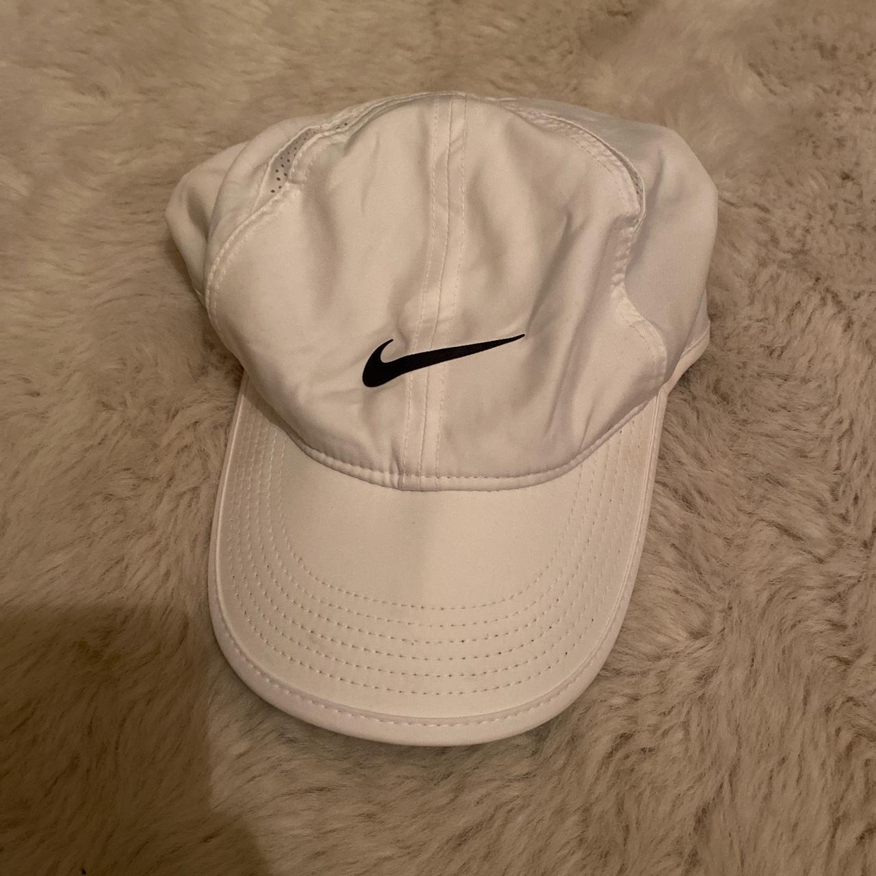 great condition Nike white drifit Velcro cap - Depop