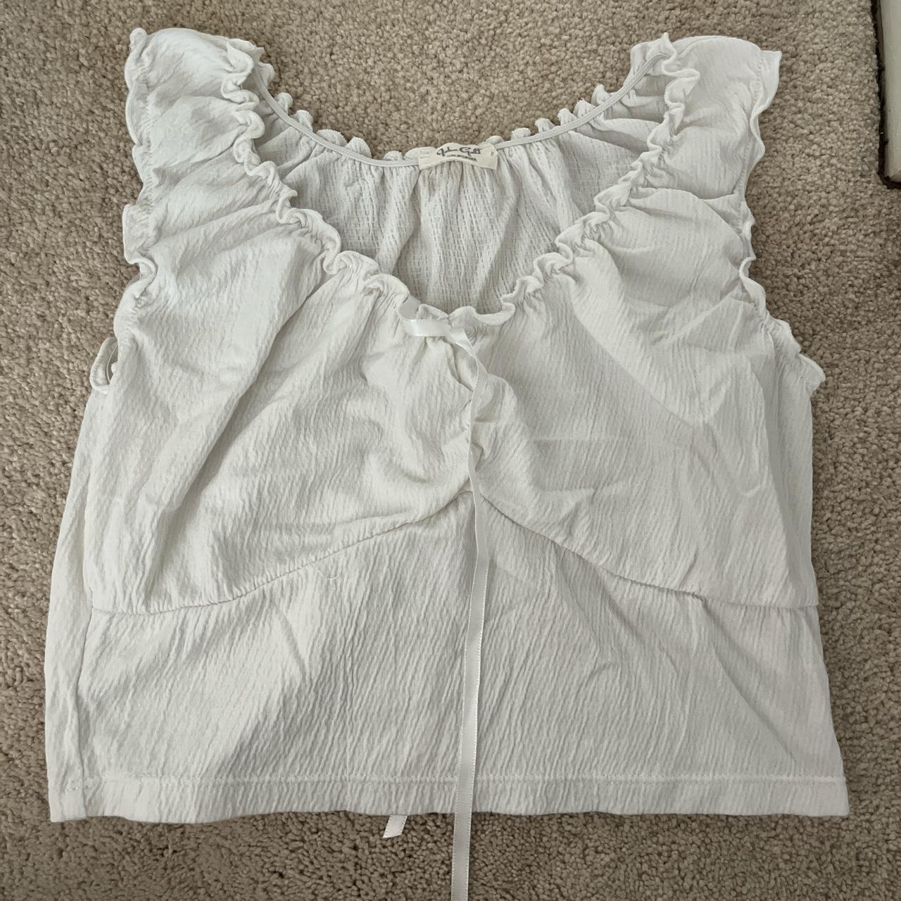 Brandy Melville Women's White Blouse | Depop