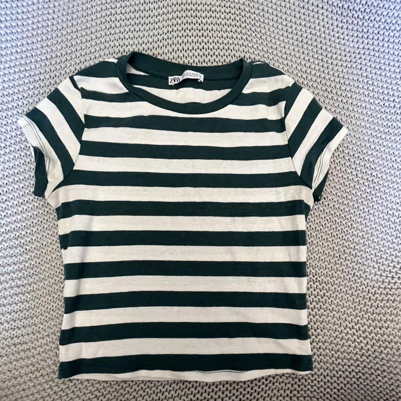 ZARA BABY TEE - horizontal stripes - gently worn... - Depop