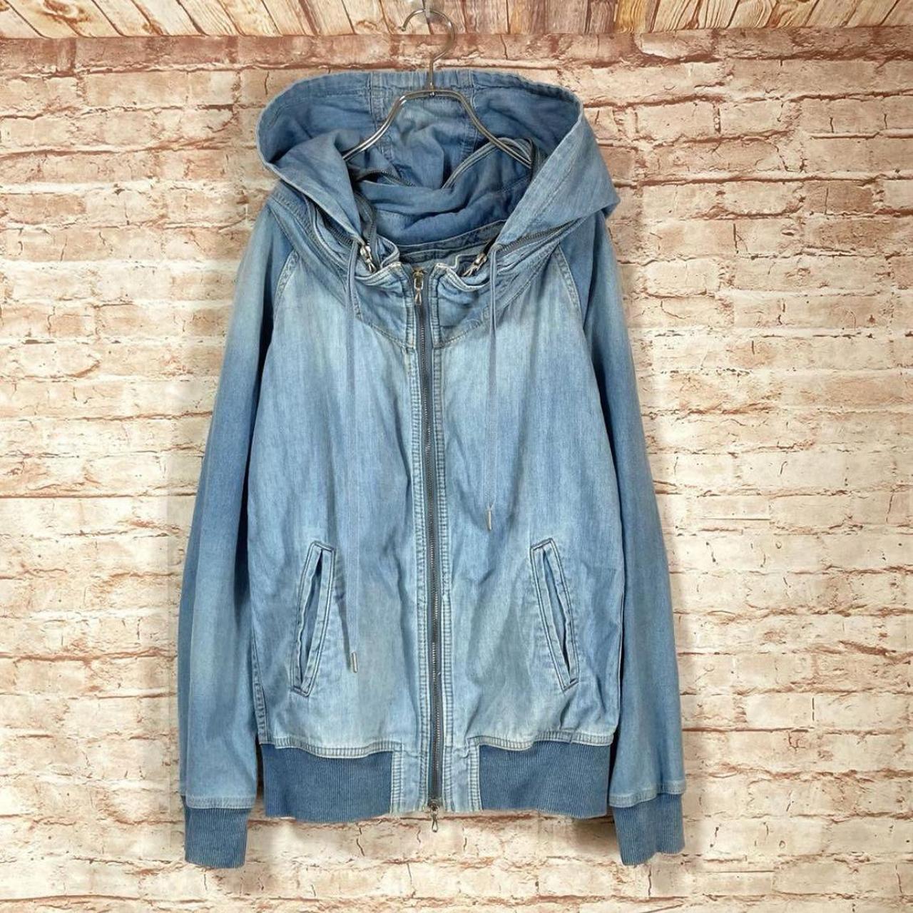 GOA Natural Vintage Denim Bono Packable Wire Hoodie - Depop