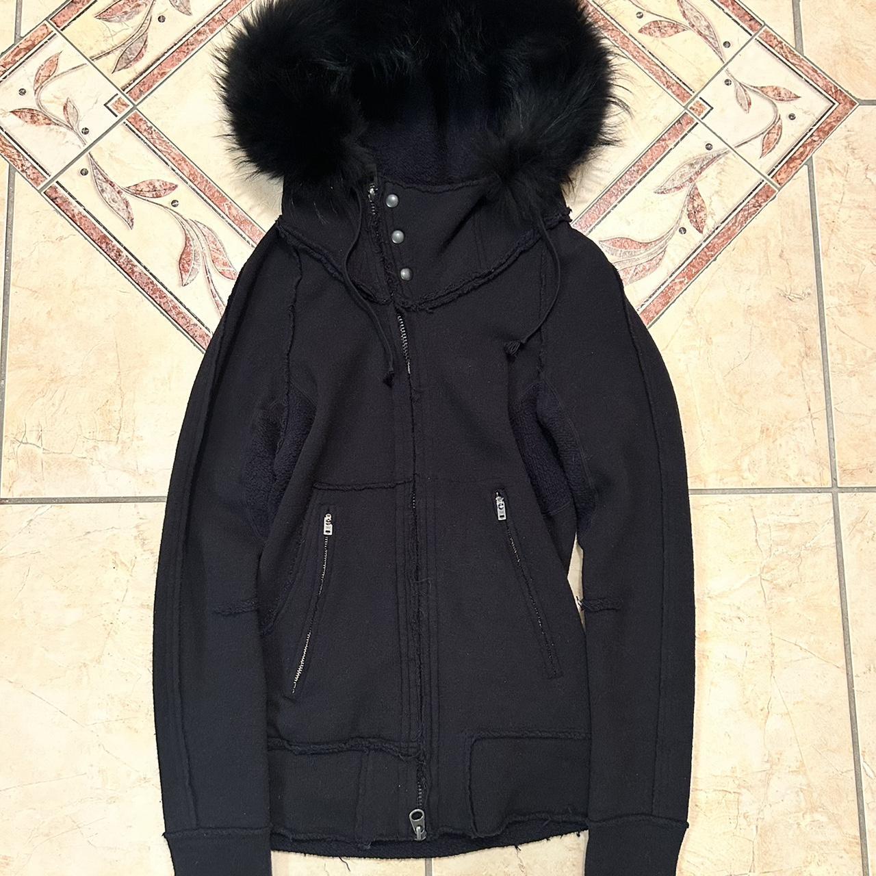 LGB Black Fur Parka 9.5/10 condition Size: 1... - Depop