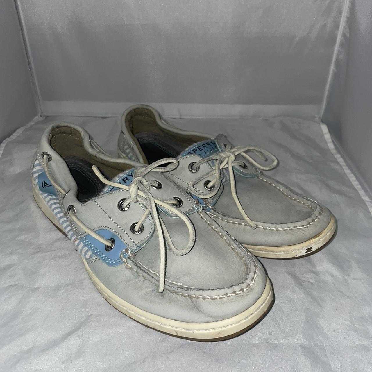 Light blue hot sale sperrys women's