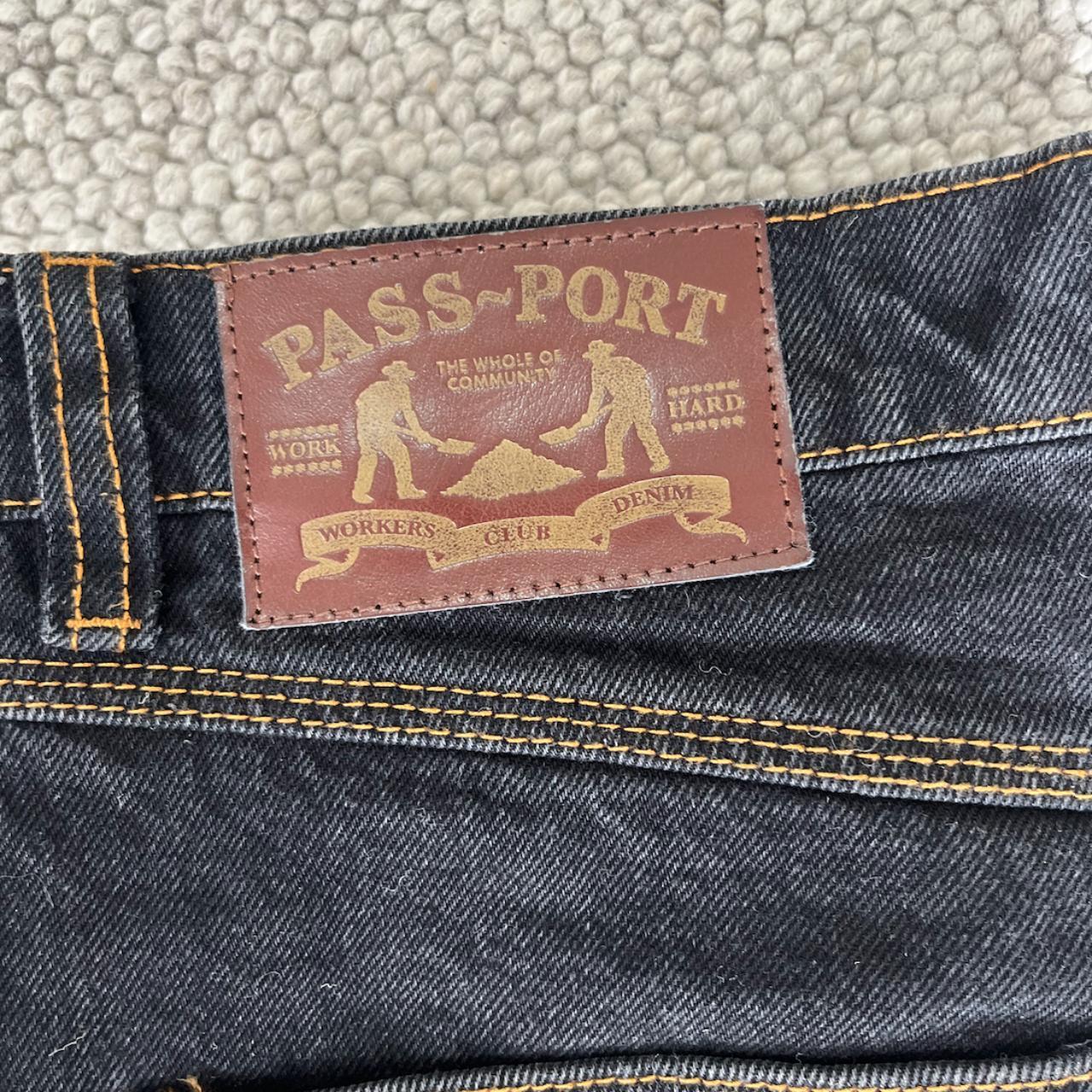 passport black wash jorts - great quality and... - Depop