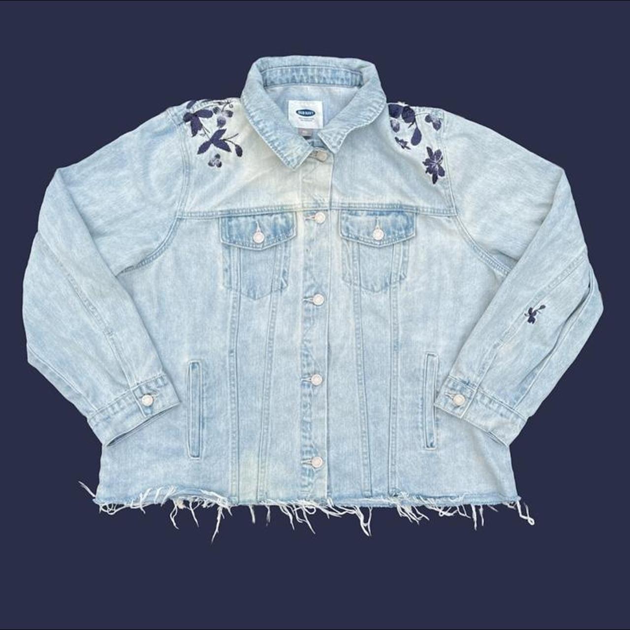 old navy embroidered jean jacket