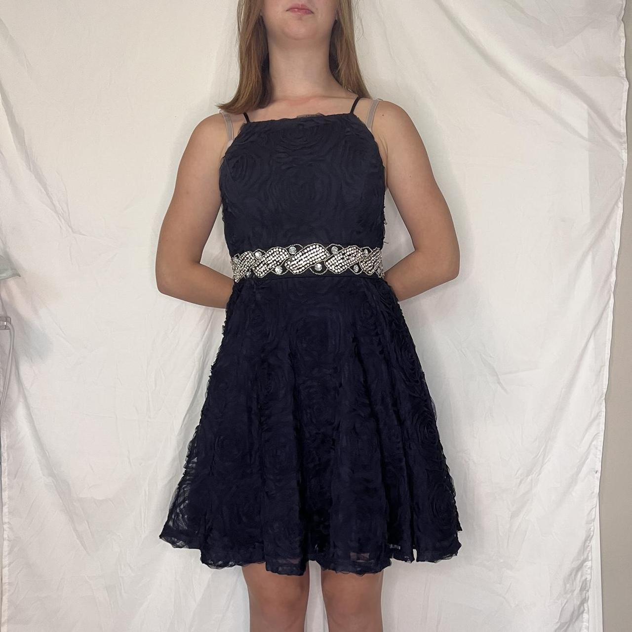 Macy's navy store blue formal dresses