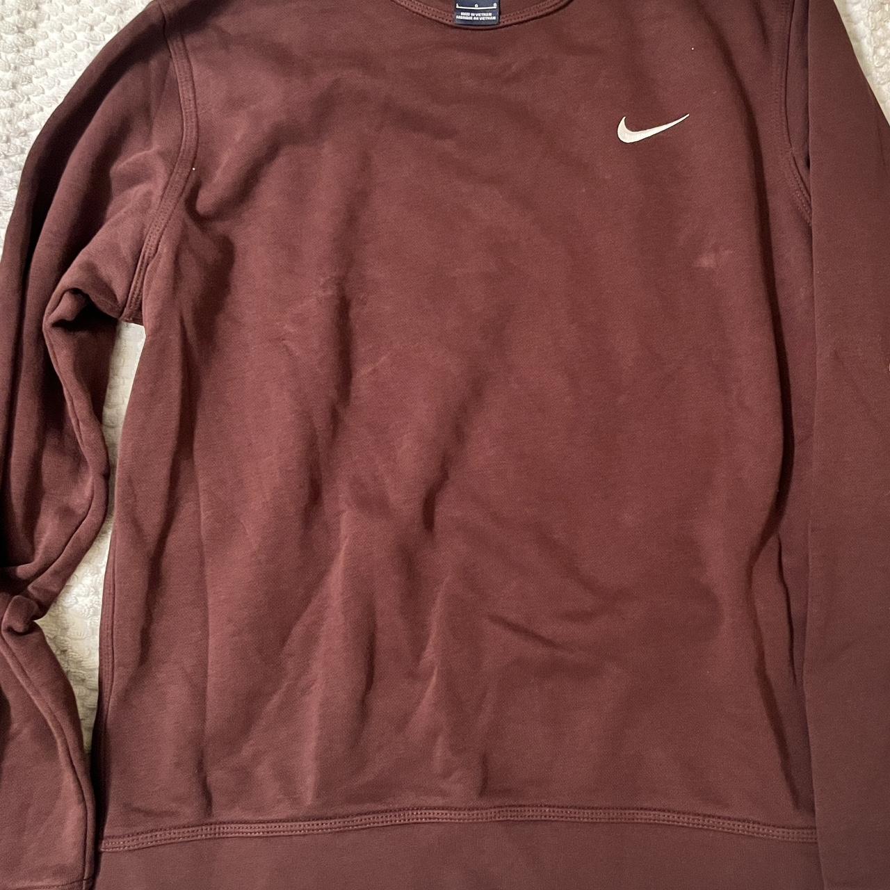 brown nike crewnecks