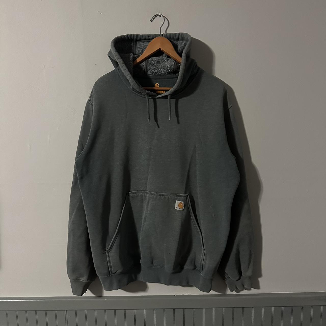 Carhartt Men's Grey Hoodie | Depop