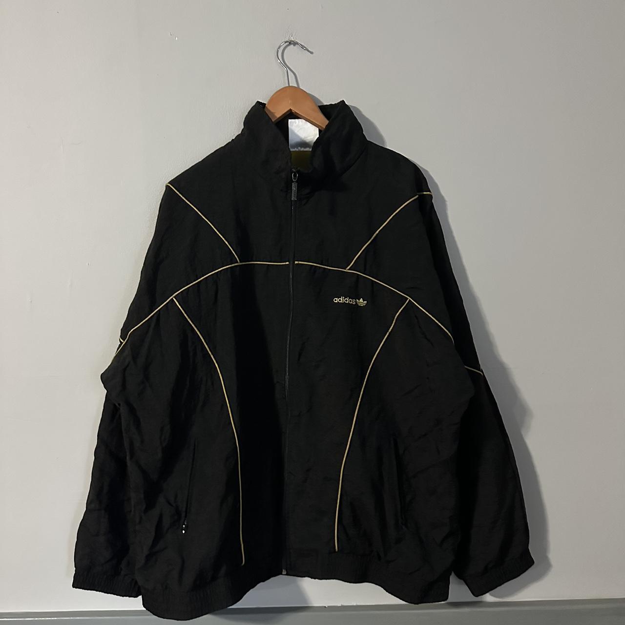 Adidas Men's Black and Yellow Jacket Depop